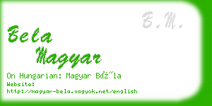 bela magyar business card